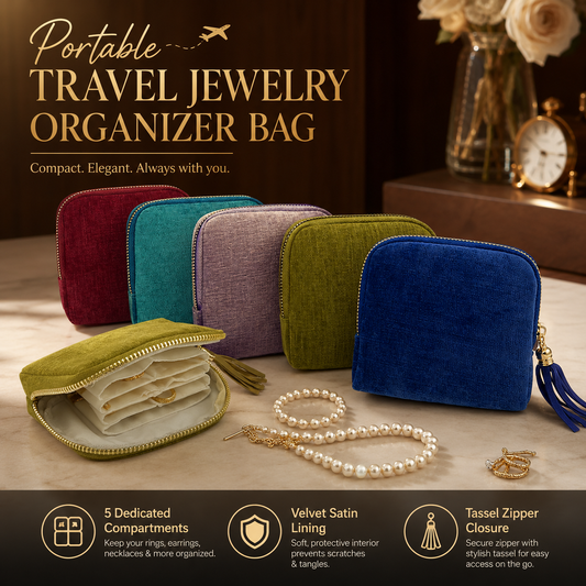 Portable Travel Jewelry Organizer Bag 💎🧳