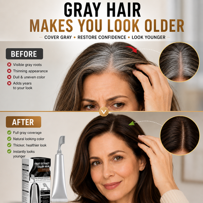 Instant Gray Coverage Hair Dye Comb