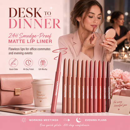 24H Smudge-Proof Matte Lip Liner