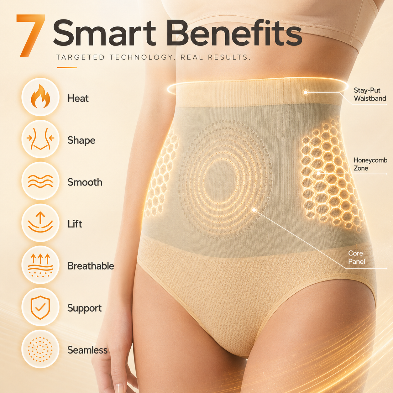 Breathable Honeycomb Postpartum Shaping Briefs
