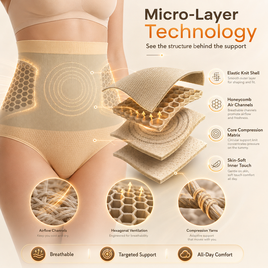 Breathable Honeycomb Postpartum Shaping Briefs