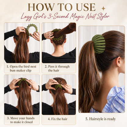 Lazy Girl's 3-Second Magic Nest Styler