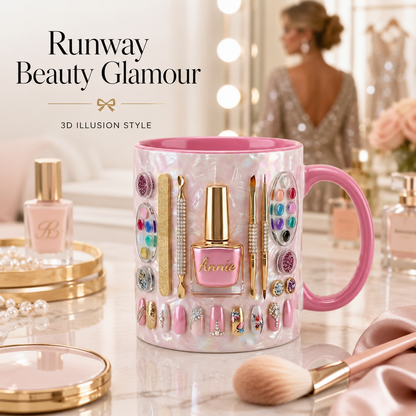 Personalized 3D-Illusion Nail Artist Accent Mug