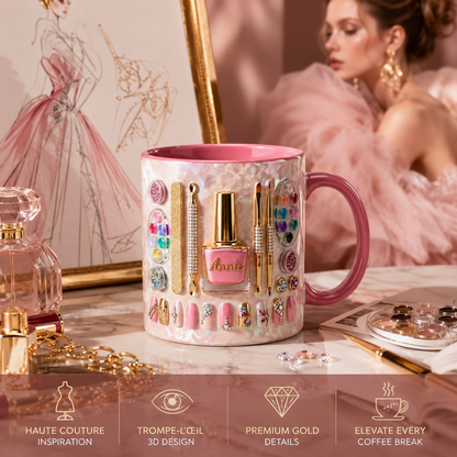 Personalized 3D-Illusion Nail Artist Accent Mug