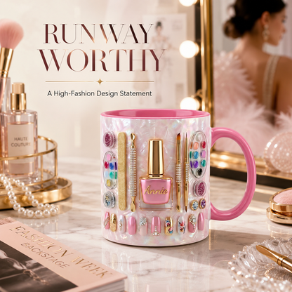 Personalized 3D-Illusion Nail Artist Accent Mug