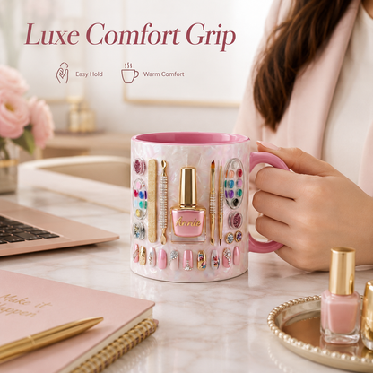 Personalized 3D-Illusion Nail Artist Accent Mug