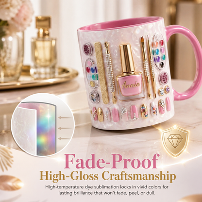 Personalized 3D-Illusion Nail Artist Accent Mug