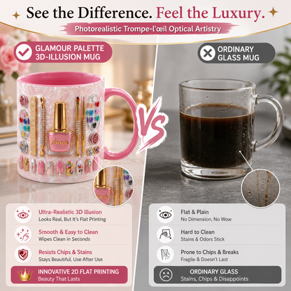 Personalized 3D-Illusion Nail Artist Accent Mug