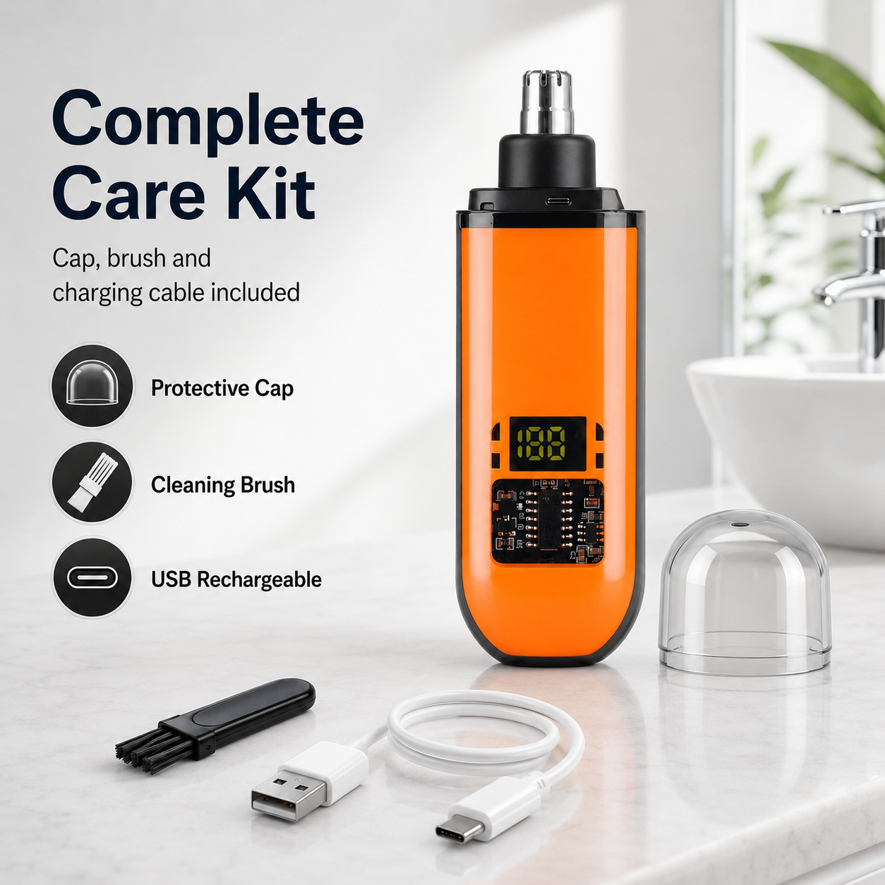 🛠️Professional LED Display Nose Hair Trimmer