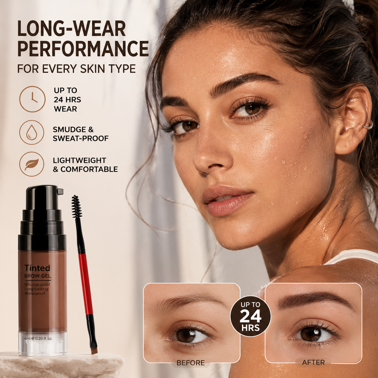 3D Waterproof Long-Lasting Tinted Brow Gel Kit