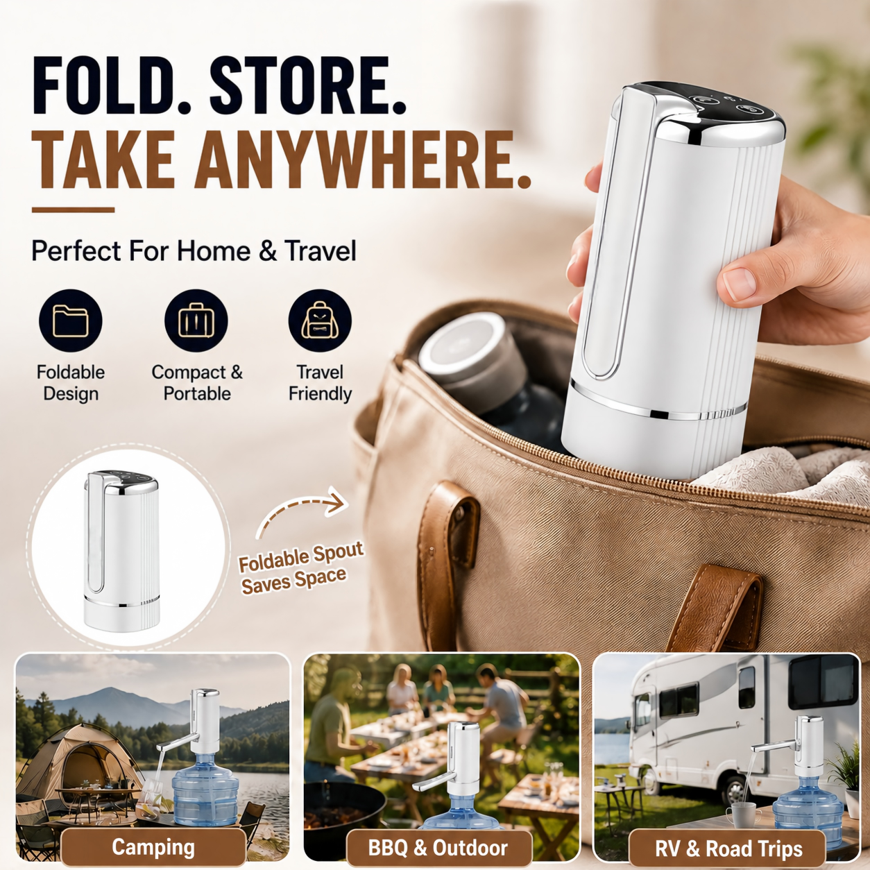 ⚡ The 1-Click Foldable Water Pump (Must-Have!) 💧