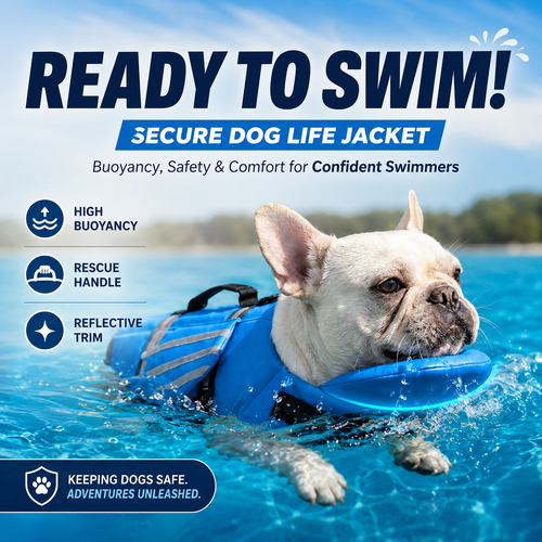 🚤 Ready to Swim! Secure Dog Life Jacket 💦