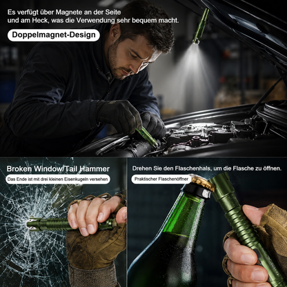 🔦 Tactical 800LM Rechargeable EDC Flashlight Multi-Tool
