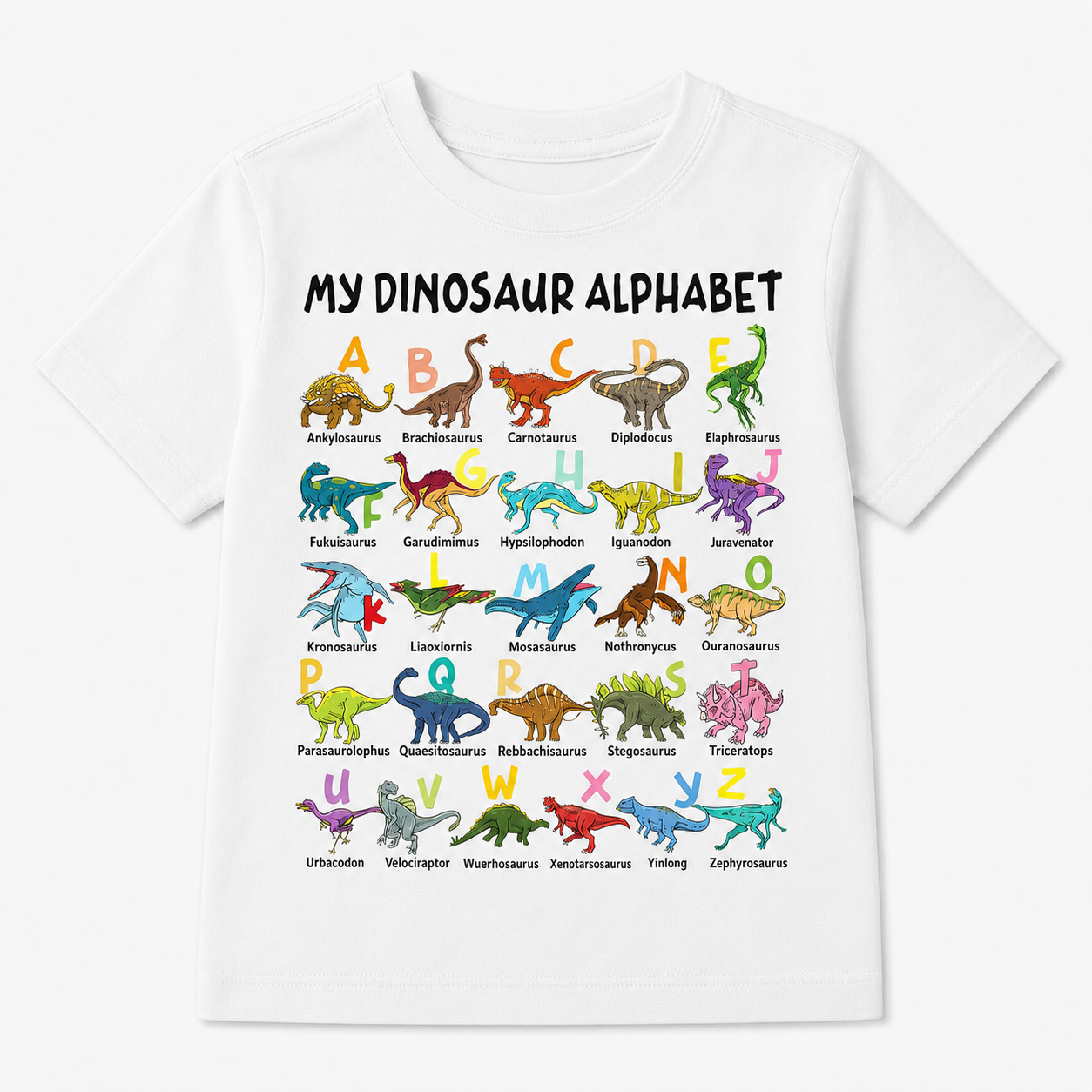 Dinosaur Alphabet Soft Cotton Tee