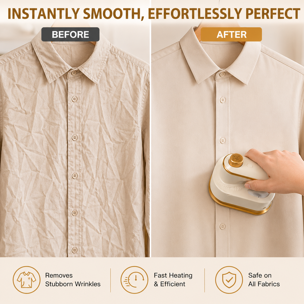 👔 CreaseGone Instant Handheld Clothes Steamer