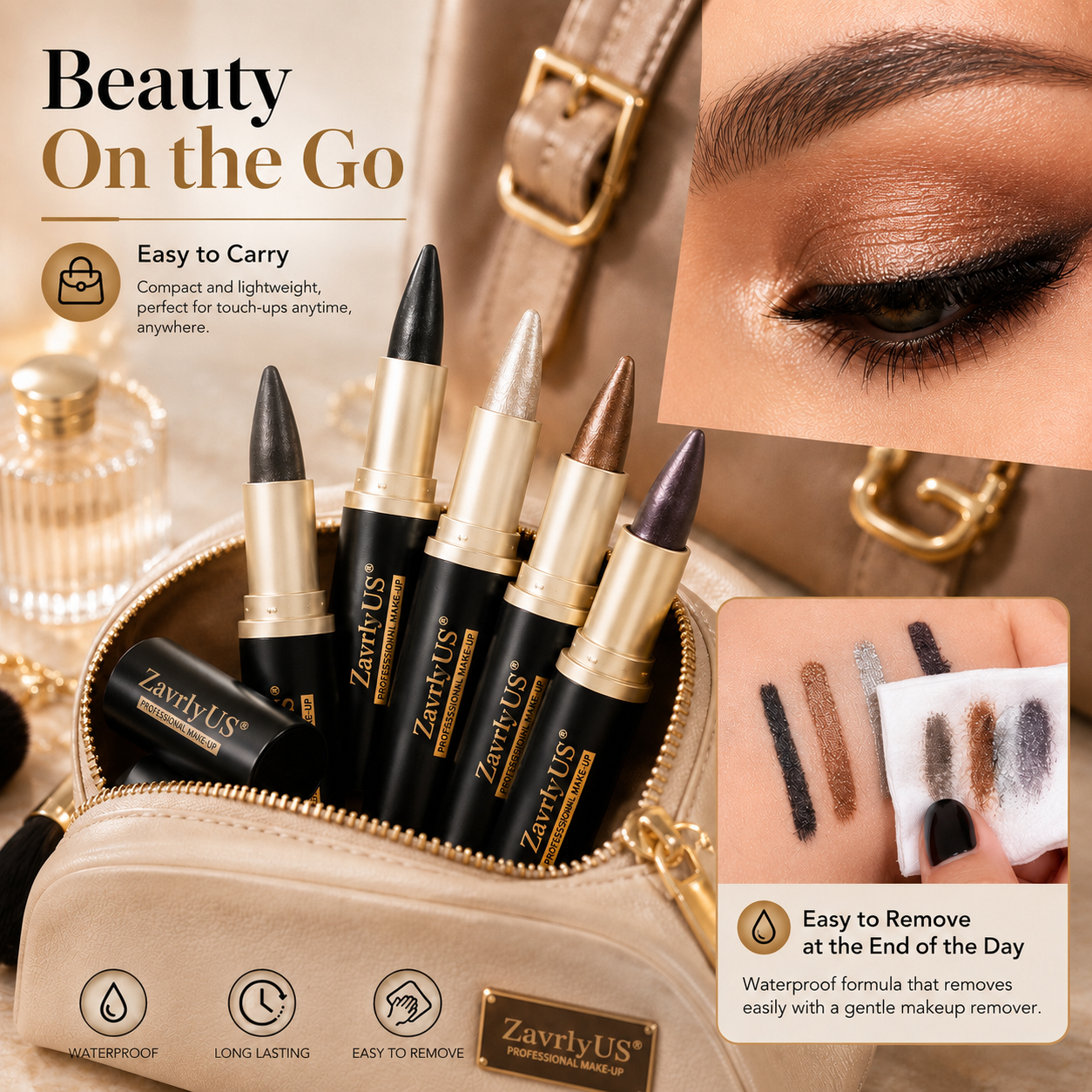 🖤 2-Pcs Waterproof Gel Eyeliner Set ✨