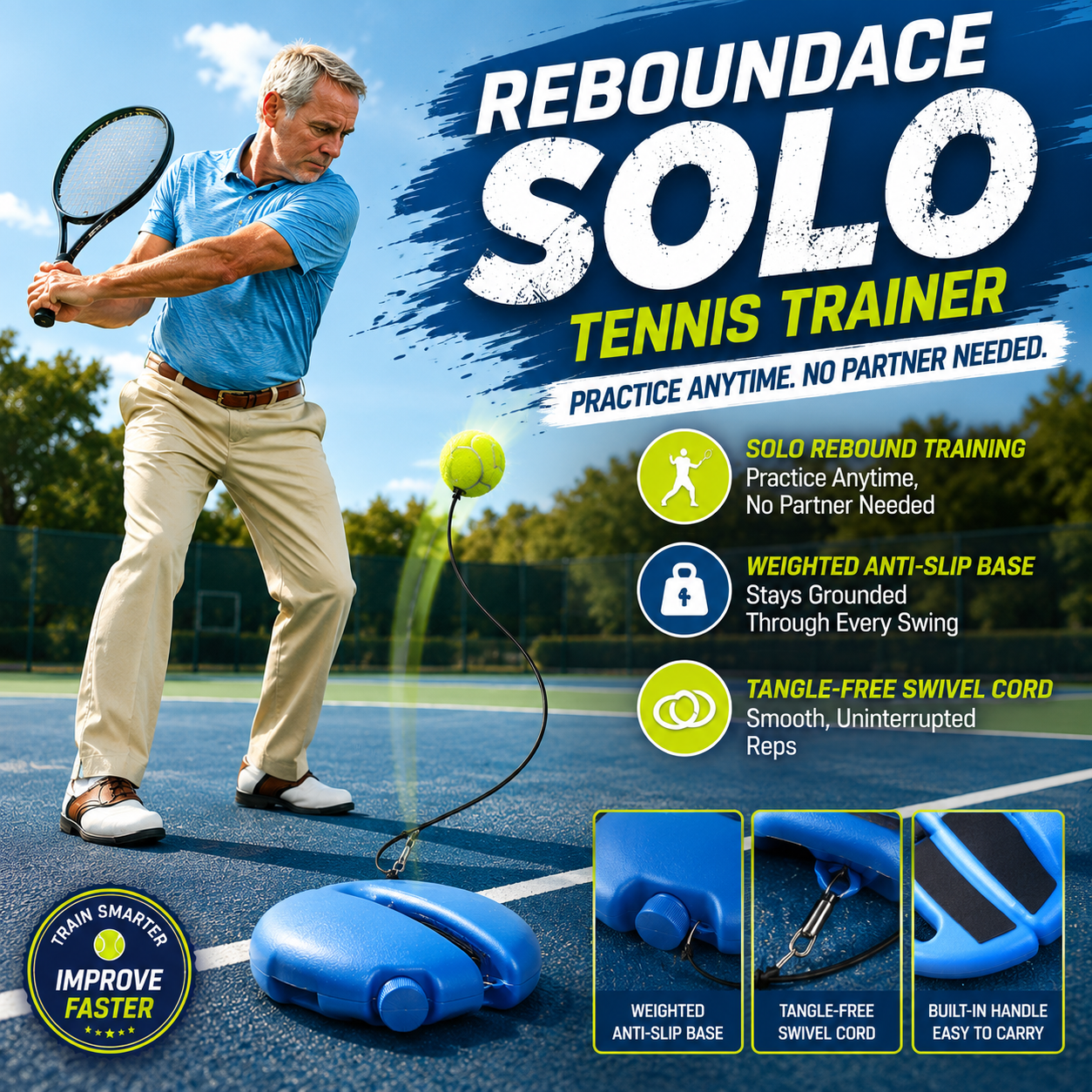 🎾 ReboundBuddy Solo Tennis Trainer