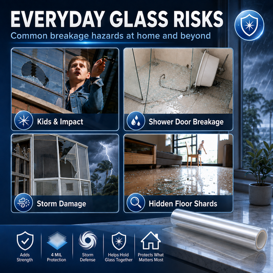 4 Mil Shatter-Resistant Window Safety Film