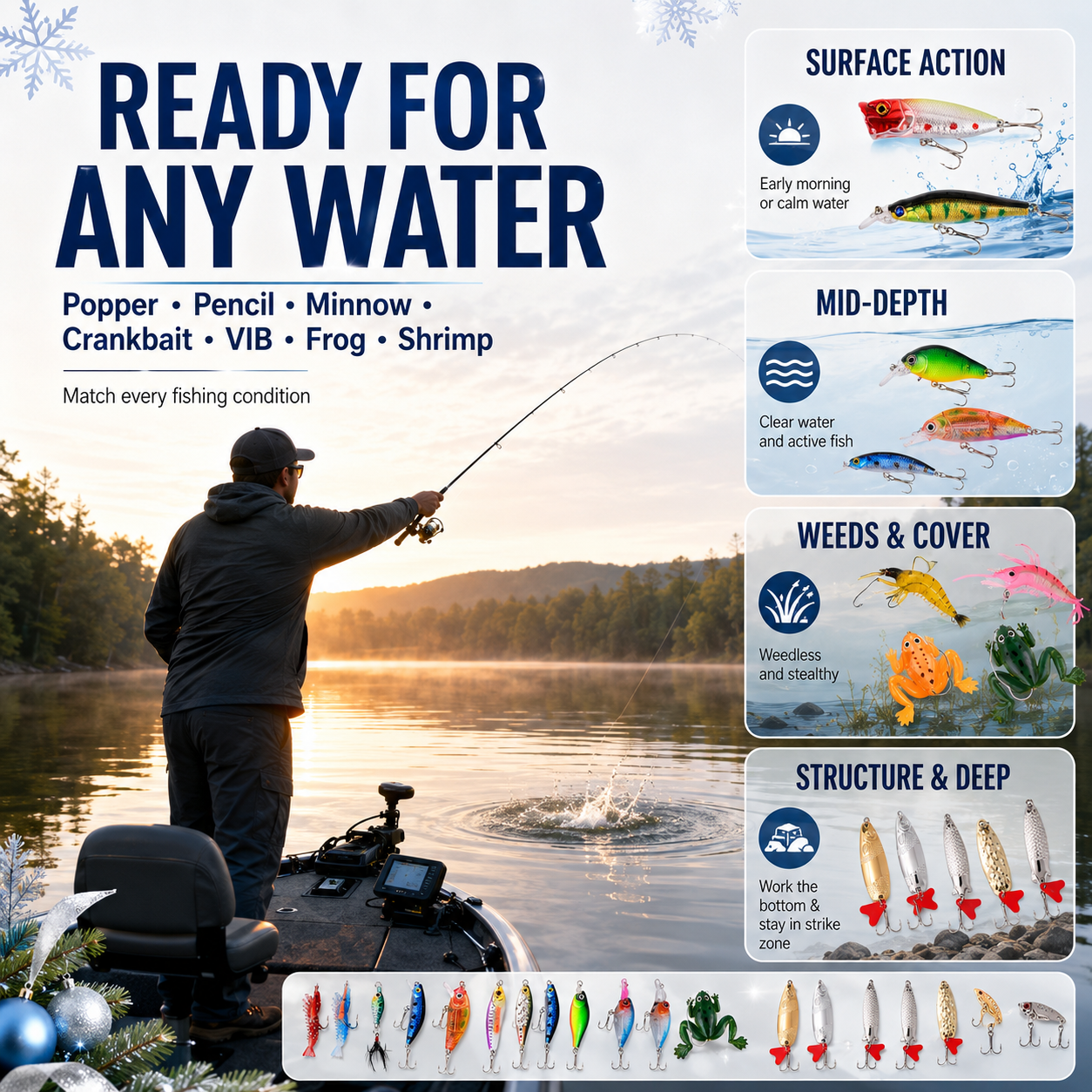 Fishing Lure Advent Calendar – 24-Piece Angler Gift