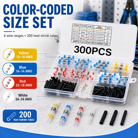 300-Piece Solder Seal Wire Connector Kit | Waterproof