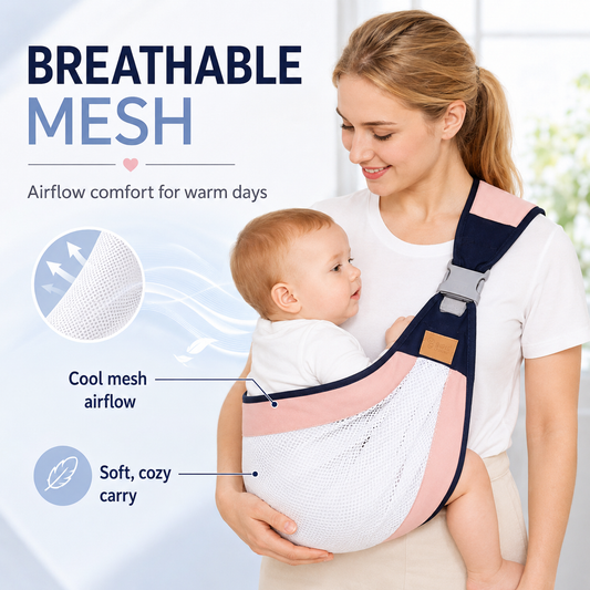 🍼Breathable Mesh Baby Carrier Sling | Adjustable Fit