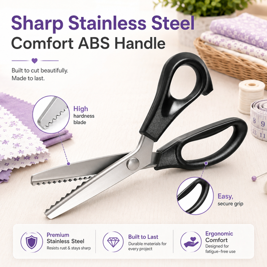 ✂️Stainless Steel Zigzag Pinking Shears for Fabric Crafts