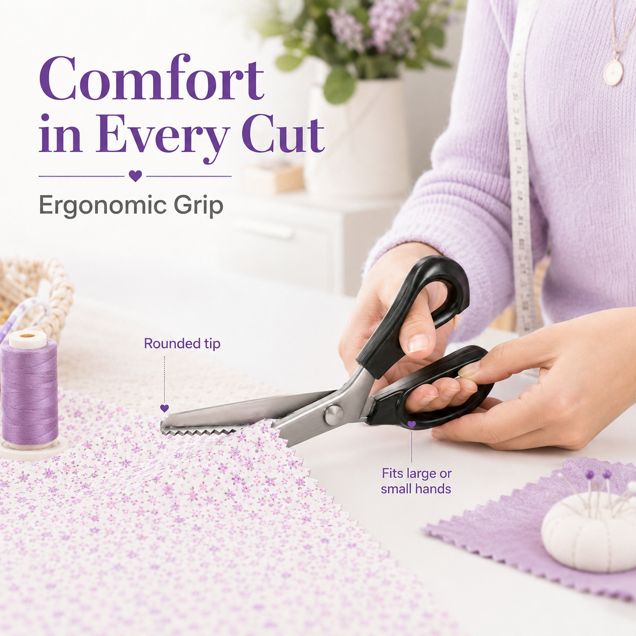 ✂️Stainless Steel Zigzag Pinking Shears for Fabric Crafts
