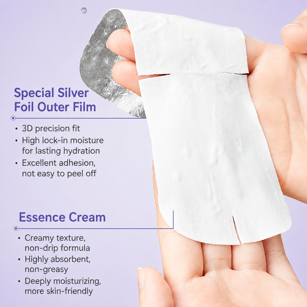 🦢 Silver Foil Swan Neck Sheet Mask