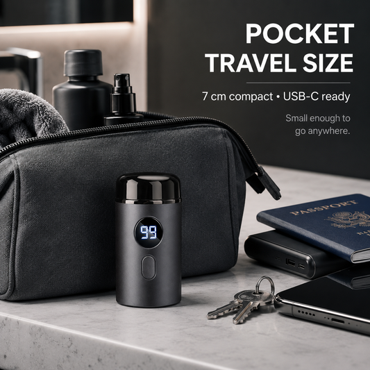 Mini Electric Shaver with LED Display & USB-C Charging