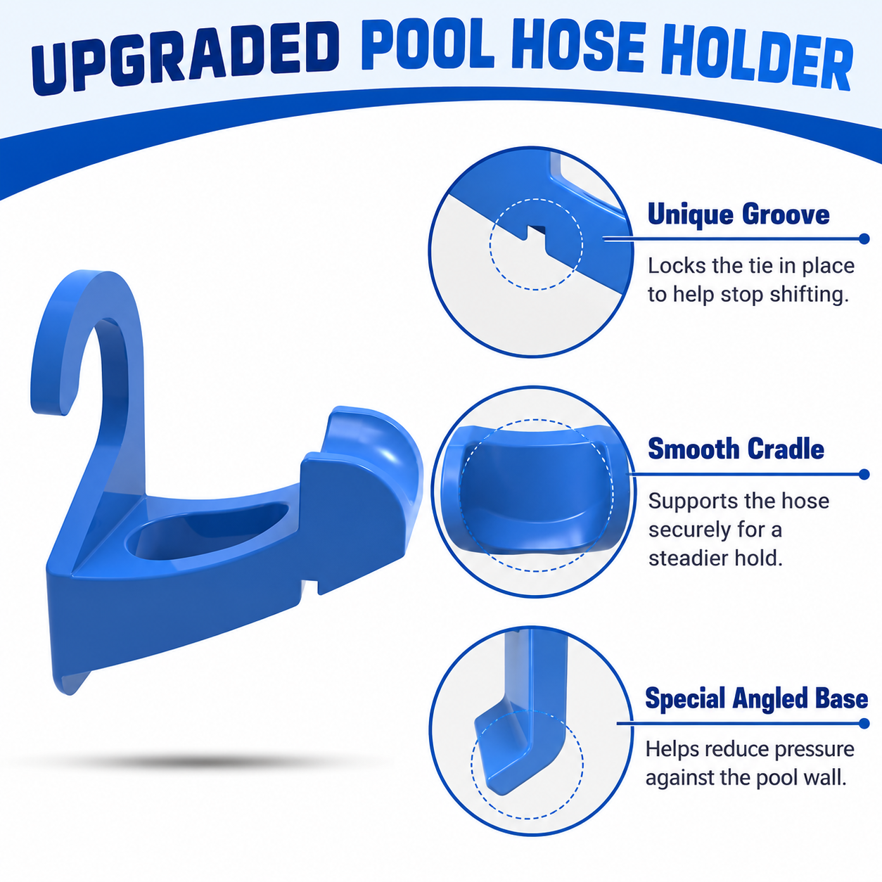 Pool Hose Holder for Secure Above-Ground Pool Hose Support
