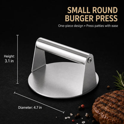 Stainless Steel Burger Press | Smash Burger & Grill Smasher