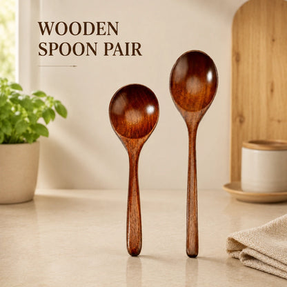Kitchen Utensil & Lid Rest Set with 2 Wooden Spoons