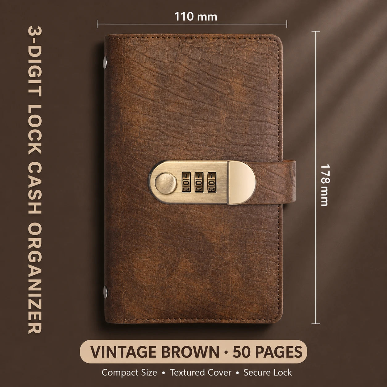 Locking Banknote Collection Booklet | Holds 100 Bills