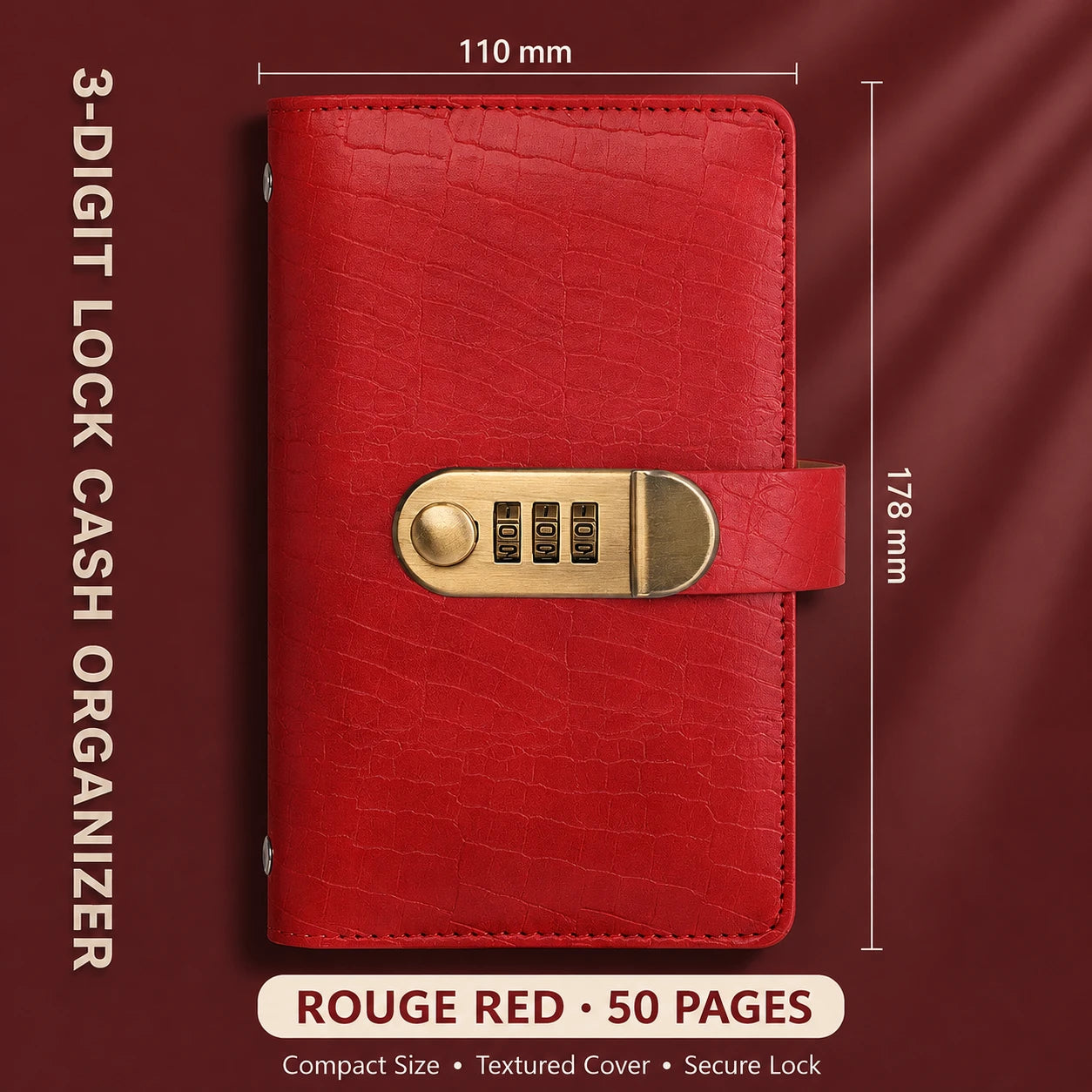 Locking Banknote Collection Booklet | Holds 100 Bills