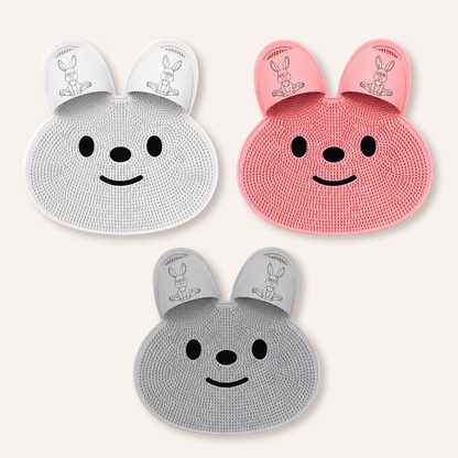🔥 Cute Rabbit Anti-Slip Massage Foot Mat 🐾 — Deep Cleansing & Relaxing Foot Spa at Home! ✨