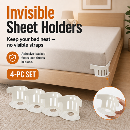 🛡️Invisible Bed Sheet Holders – 4-Corner Fixer Set