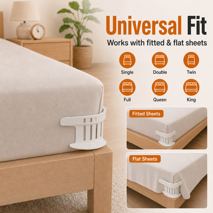 🛡️Invisible Bed Sheet Holders – 4-Corner Fixer Set
