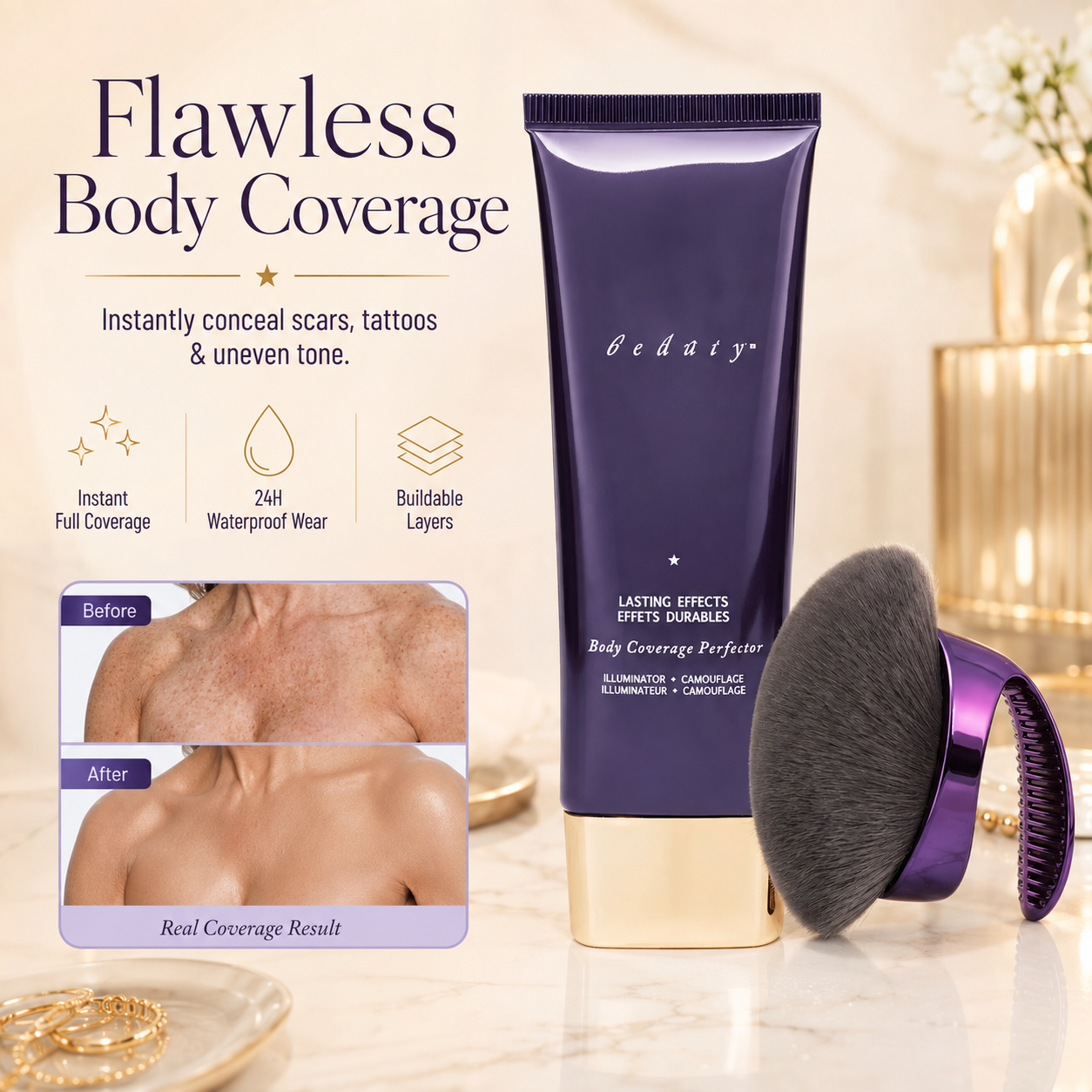 ✨ Flawless Body Coverage Perfector & Buffer Brush Set