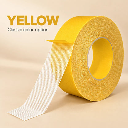 Grid-Reinforced Double-Sided Tape for Rugs & Smooth Surfaces