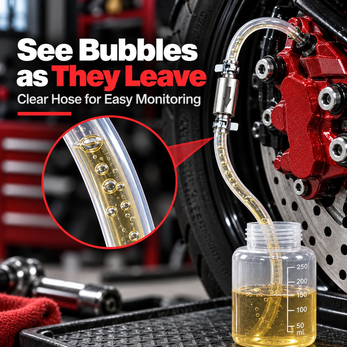 One-Way Check Valve Brake Bleeder Kit for Solo Service