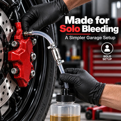 One-Way Check Valve Brake Bleeder Kit for Solo Service