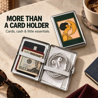 Vintage Metal Pocket Card & Essentials Organizer Case
