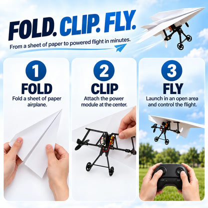 DIY RC Paper Airplane Kit | 2.4GHz Gyro Remote Control Plane
