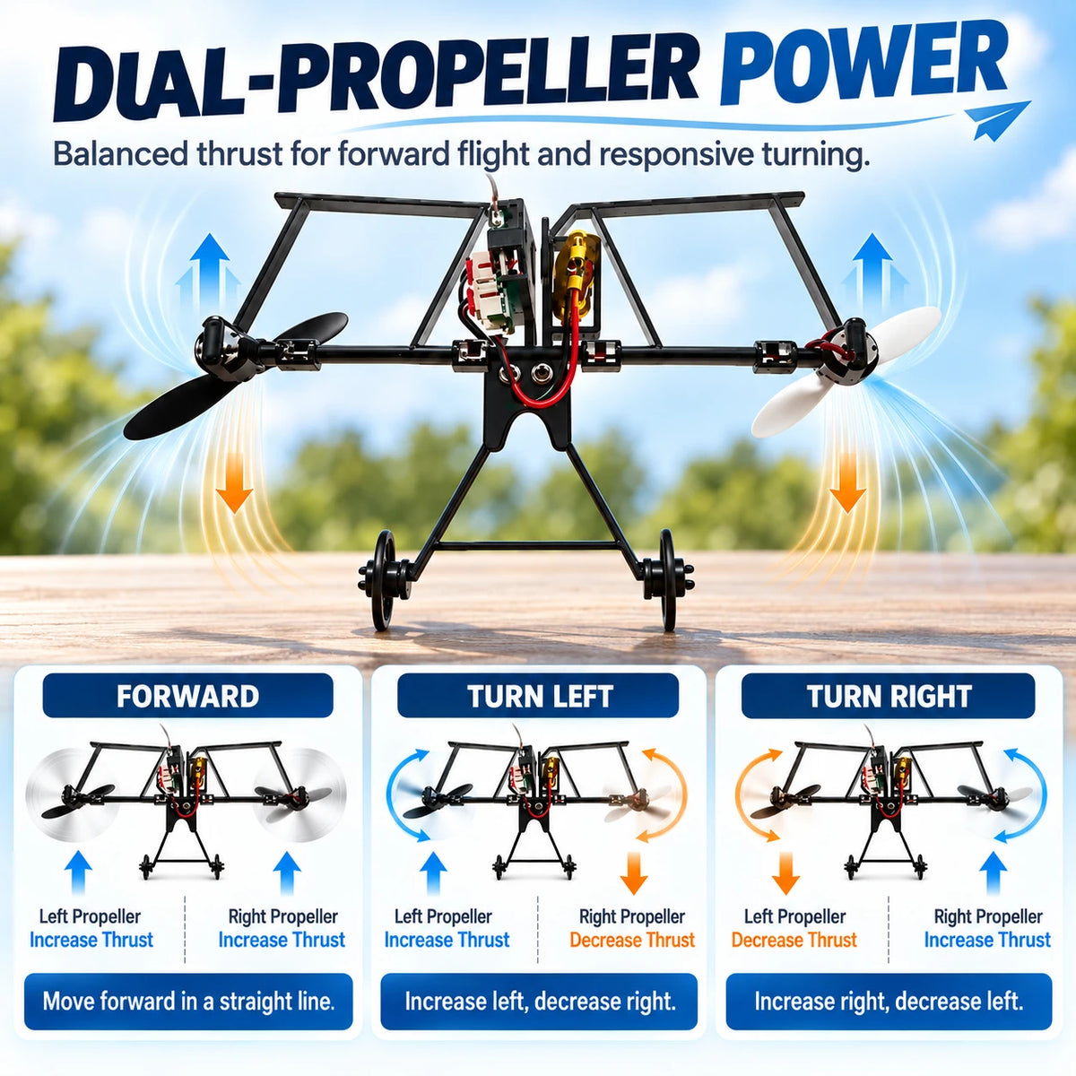 DIY RC Paper Airplane Kit | 2.4GHz Gyro Remote Control Plane