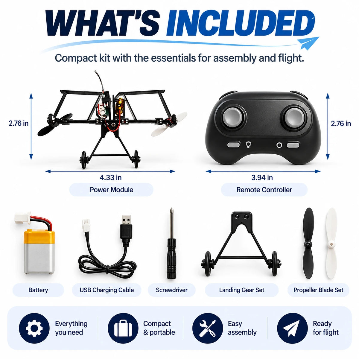 DIY RC Paper Airplane Kit | 2.4GHz Gyro Remote Control Plane