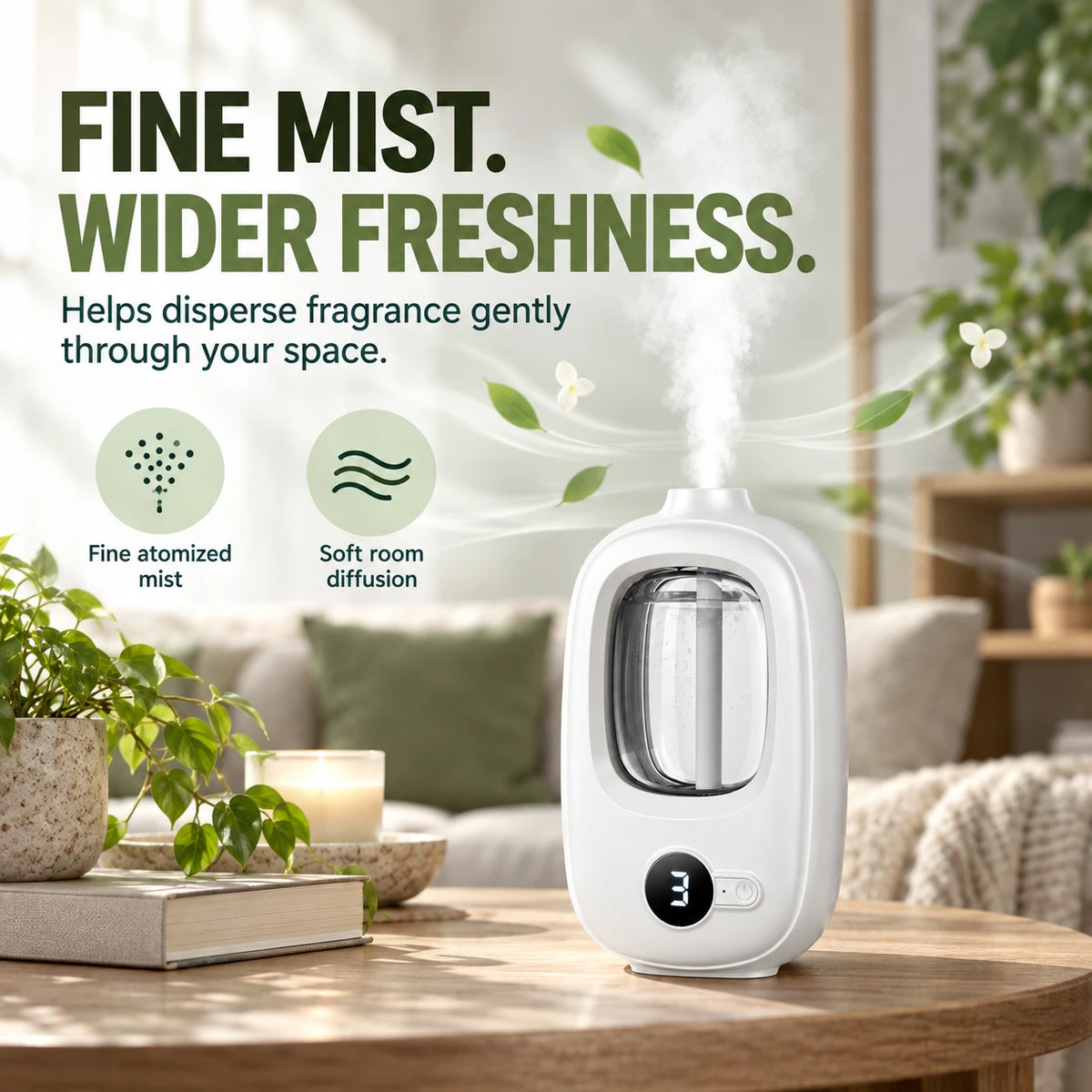 Smart Wall-Mount Scent Diffuser | 4 Modes, 50mL