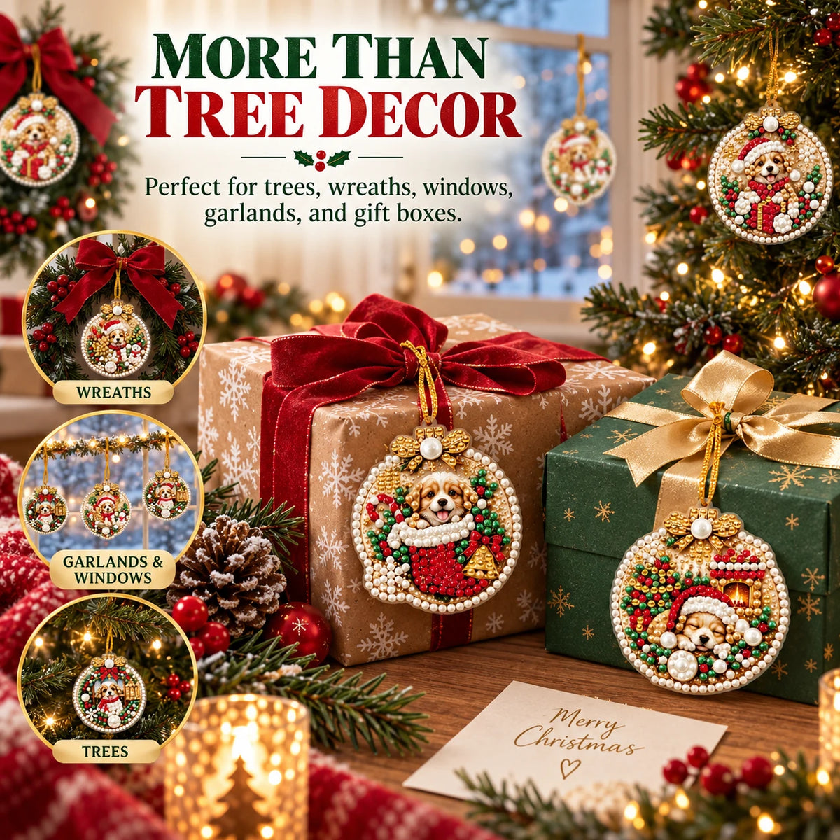 DIY Puppy Christmas Ornament Kit | 6 Festive Designs