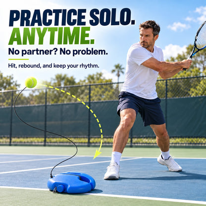 Portable Tennis Rebound Trainer for Solo Practice Anywhere
