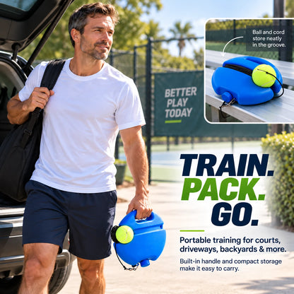 Portable Tennis Rebound Trainer for Solo Practice Anywhere