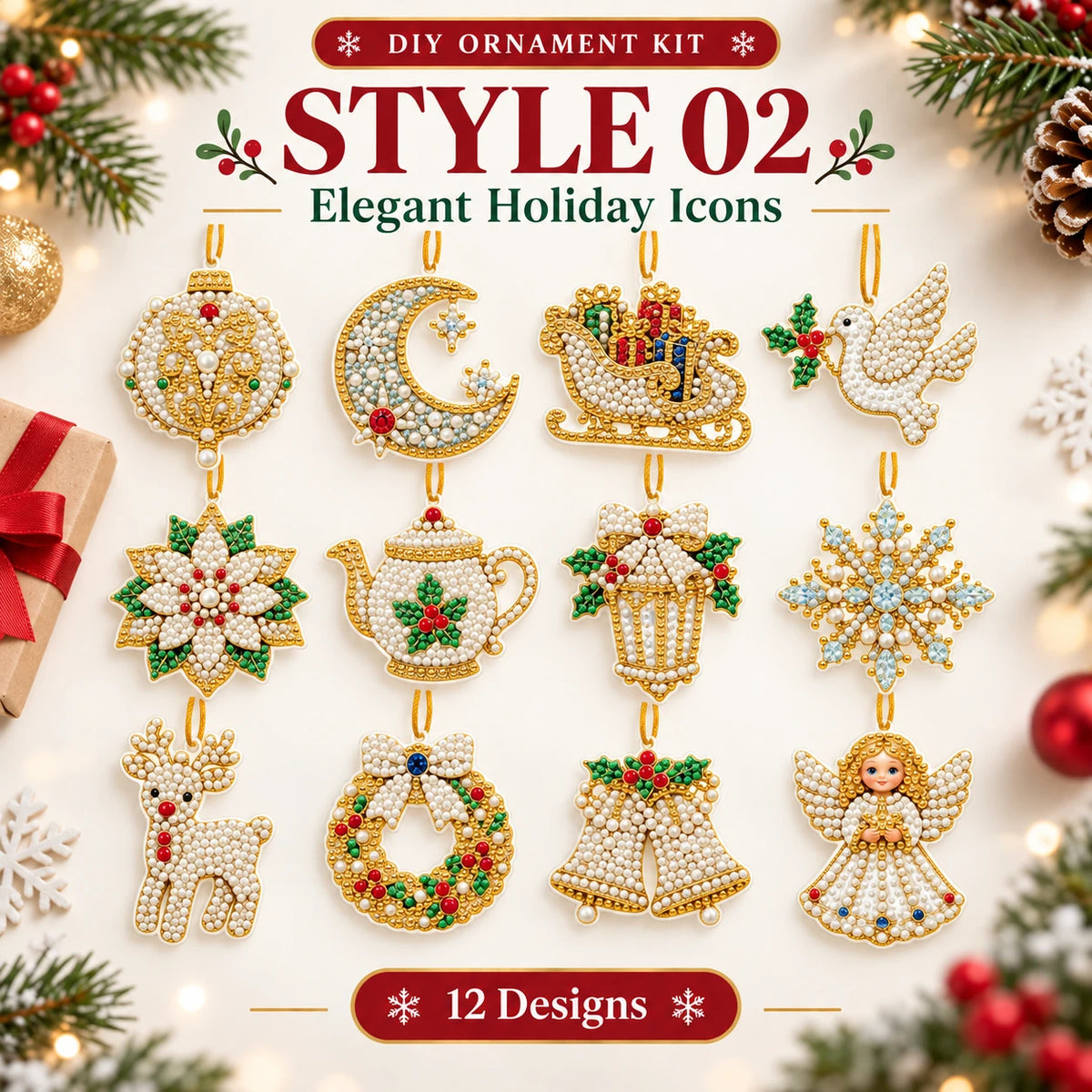 DIY Puppy Christmas Ornament Kit | 6 Festive Designs